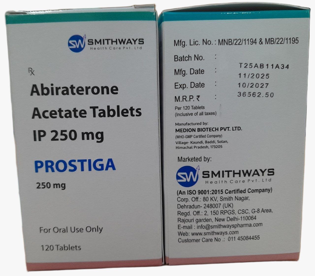 Abiraterone Acetate 250mg Tablets