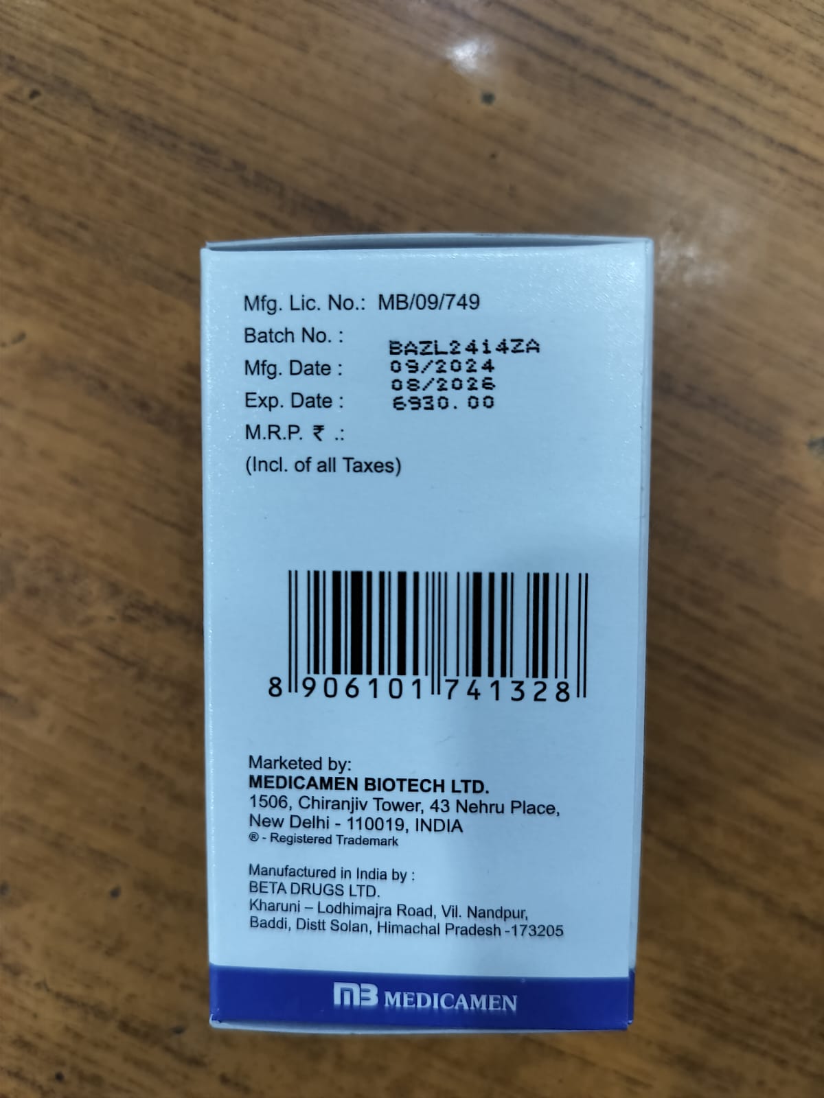 Azacamen 100mg - Azacitidine Injection