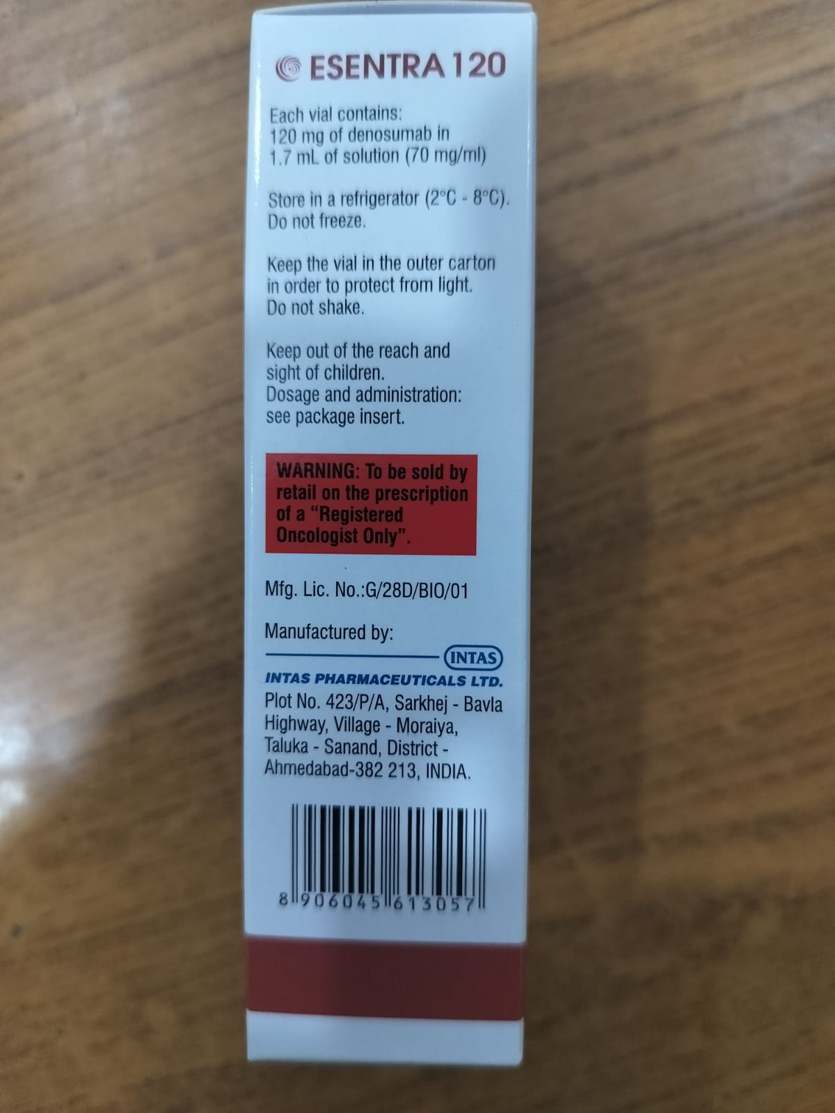 Esentra 120mg - Denosumab Solution For Injuction