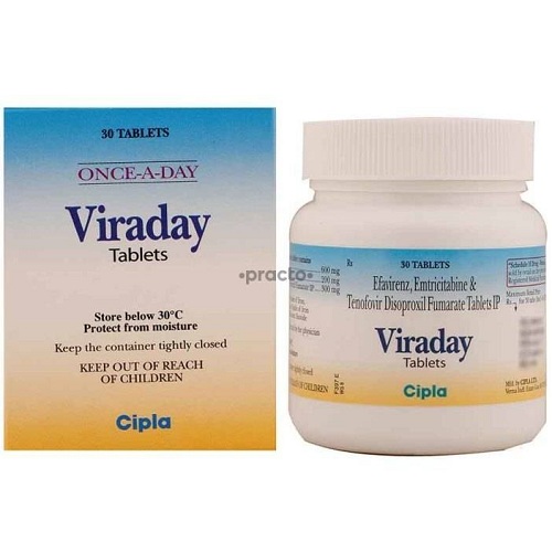 Viraday -Efavirenz, Emtricitabine & Tenofovir Disoproxil Fumarate Tablets