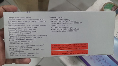 Zoladex La 10.8mg - Goserelin Acetate Injection