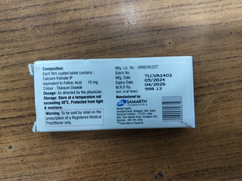 Leucorin 15mg - Calcium Folinate Tablets