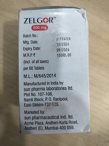 Zelgor 500mg - Abiraterone Acetate Tablets