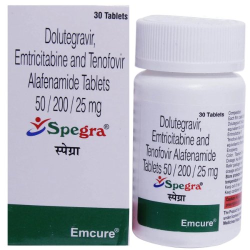 Spegra 50/200/25mg - Dolutegravir, Emtricitabine and Tenofovir Alafenamide Tablets