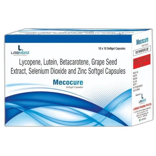 Mecocure - Lycopene, Lutein, Betacarotrnr, Grape Seed Extract, Selenium Dioxide and Zinc Softgel Capsules