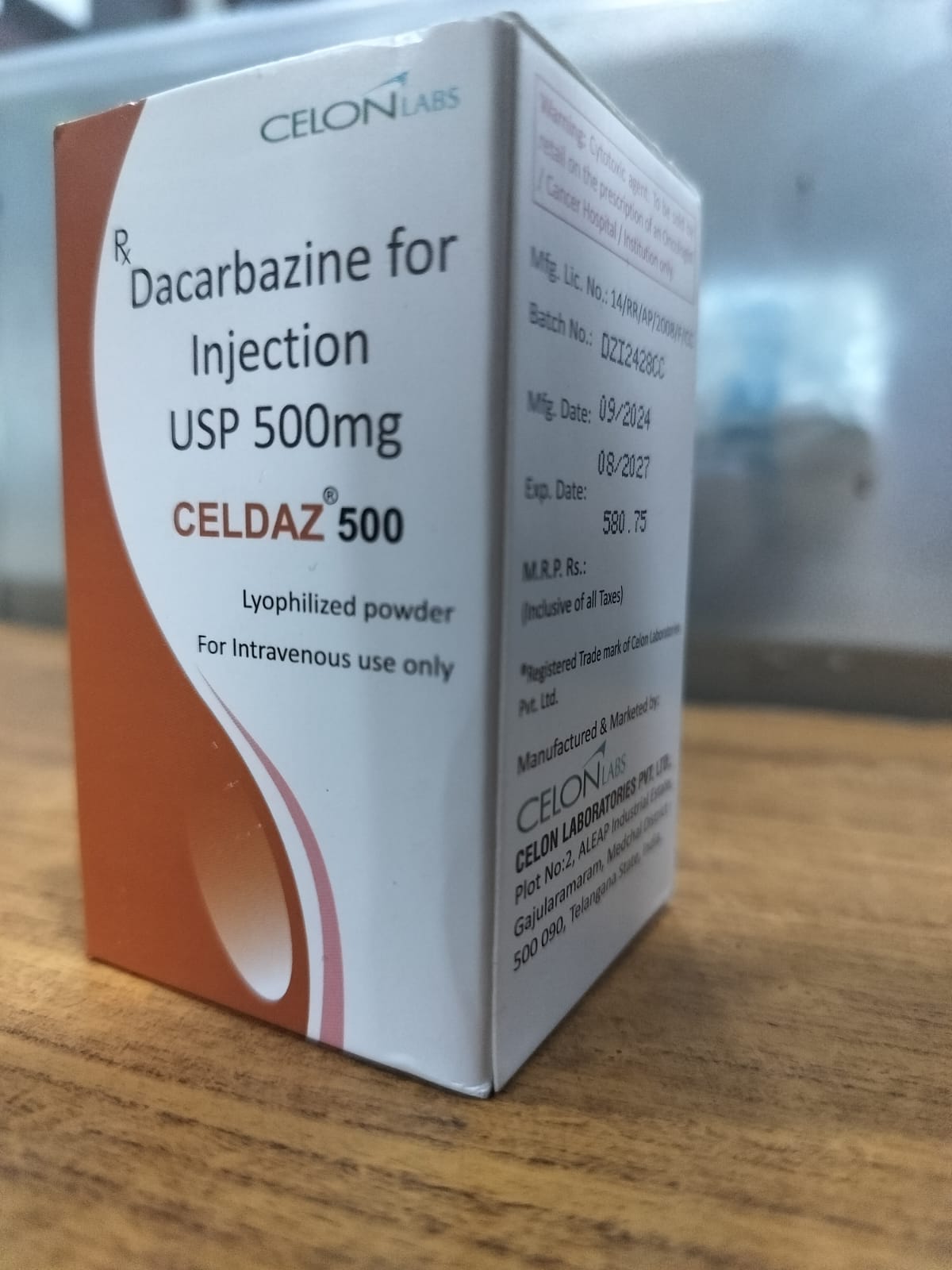 Celdaz 500mg - Dacarbazine For Injection